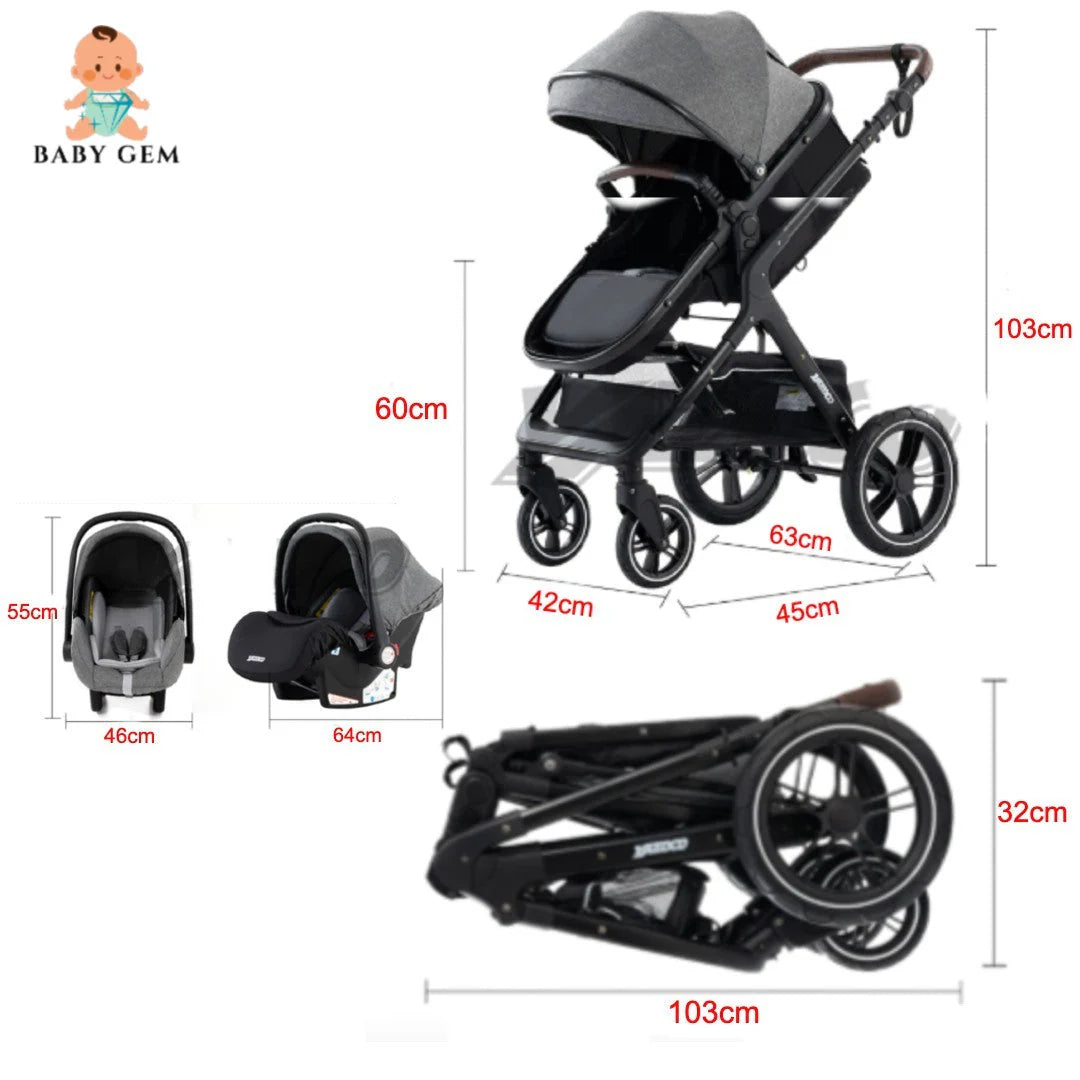Kinderwagen Babygem Deluxe 3-in-1